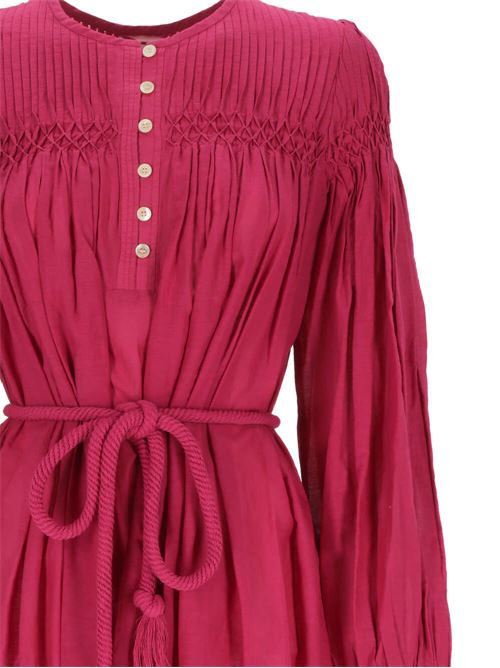 Deep pink cotton dress MARANT ETOILE | RO0392FAB1J17E40FA